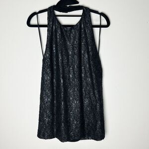 NWT Intermix Black Lace Halter Top Large​​​​
